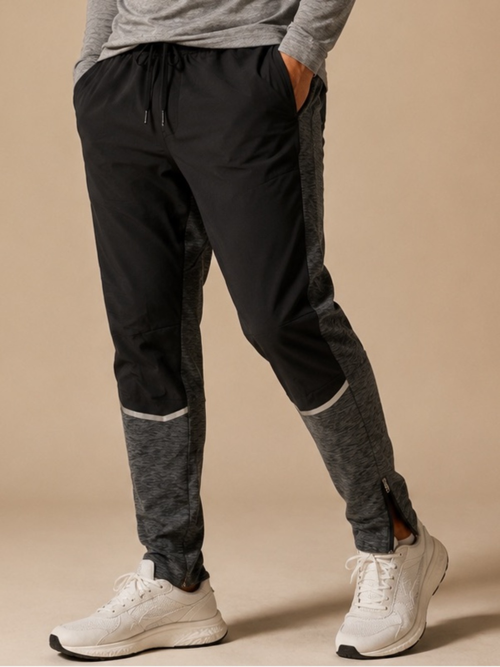 Athletic Works Black Gray Performance Jogger Pants Size Small